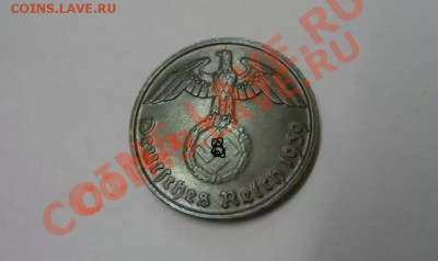 ГЕРМАНИЯ,2 ПФЕННИГА 1939 D (бронза,свастика,XF)!до5.08.2013 - 2 пф 1939D 1