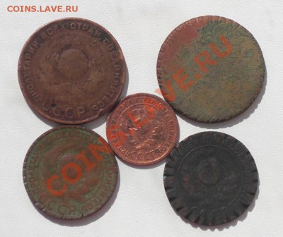 Медь 1924года 1к,3к,5коп. 5шт - 5-24..JPG