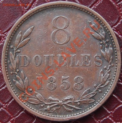 ГЕРНСИ - 8 дублонов 1858 - до 11 августа - 969