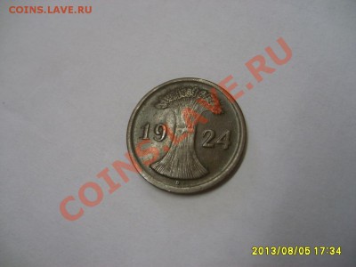 ВЕЙМАР,2 РЕЙХСПФЕННИГА 1924 D (бронза,колосья)!!до 5.08.201 - S6000431.JPG