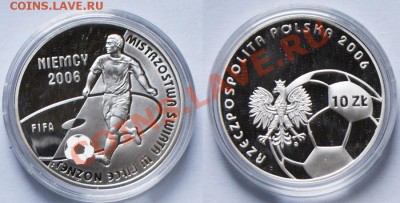 МОНЕТЫ БЕЛАРУСИ, ПОЛЬШИ, СССР, РОССИИ + каталоги, альбомы - groshy-info_10-zl_2006_Polska_FIFA_Niemcy-2006_Mistrzostwa_swiata_w_pilce_noznej