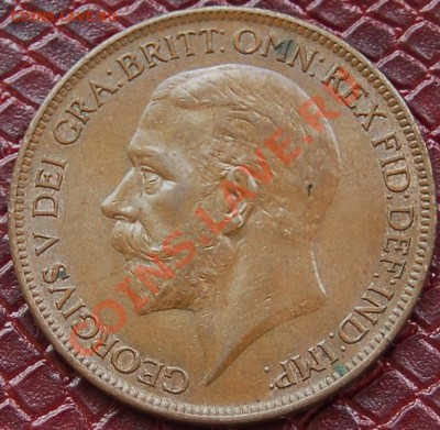 ВЕЛИКОБРИТАНИЯ - 1 пенни 1927 - Георг V - до 13 августа - 056