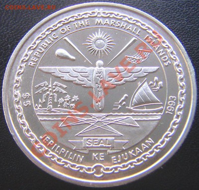 Маршалловы О-ва_5 долл. 1993 "Элвис Пресли"; до 08.08_22.10м - 6016