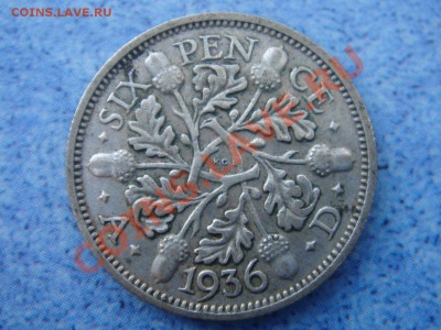 Великобритания: Ag-500 6 пенсов 1936 Георг 5 до 13.08 22 - 6 пенсов 1936-1.JPG