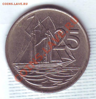 Кайманы.25 Центов.1990.Парусник.до 14 Августа - 19900068.JPG