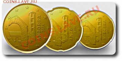 Монеты Евро Андорры - андорра