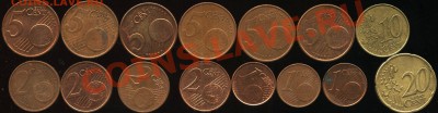 Греция,евроходячка,1,2,5,10,20 е-центов  12.08   22-00 - 002