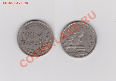 Франция. 100 франков 1954 года. окончание 14.08.13г. в 22:00 - Изображение копия