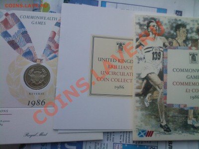 ВЕЛИКОБРИТАНИЯ 2 фунта ИГРЫ 1986г.BUNC в буклете 13.08 - 11082013(007)