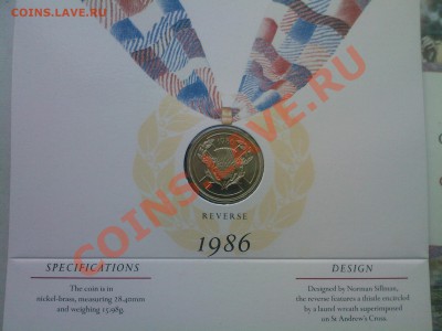 ВЕЛИКОБРИТАНИЯ 2 фунта ИГРЫ 1986г.BUNC в буклете 13.08 - 11082013(006)