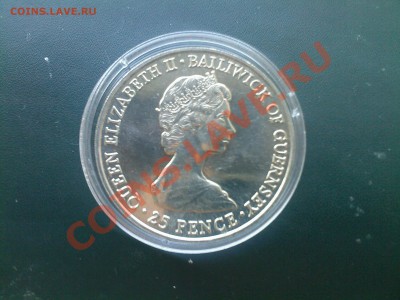 ГЕРНСИ 25пенсов(КРОНА)1980Г.КОРОЛЕВА МАТЬ до 13.08 - 11082013(020)