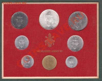 Ватикан 500лир1973 +7 монет(16.8-22.00МСК) - 1973r