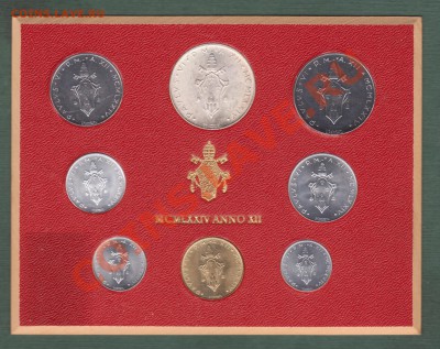 Ватикан 500лир1974 +7 монет(16.8-22.00МСК) - 1974r