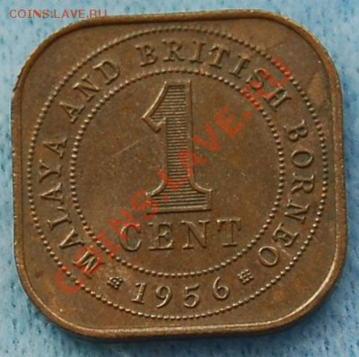 БРИТАНСКАЯ МАЛАЙЯ - 1 цент 1956 - до 18 августа - 327