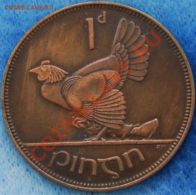 ИРЛАНДИЯ - 1 пенни 1928 - Курочка - до 20 августа - 386