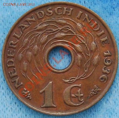 ГОЛЛАНДСКАЯ ОСТ-ИНДИЯ - 1 цент 1936 - до 20 августа - 403