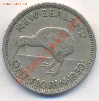 Новая Зеландия флорин 1950 г.До 16.08.13 г. 22-00 МСК . - 81
