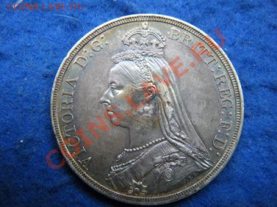 Великобритания 1 крона 1887 - 1 крона 1887 аверс.JPG