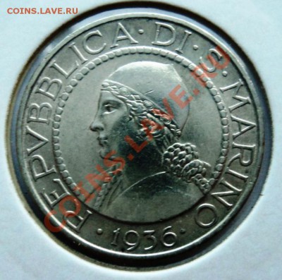 Ag САН-МАРИНО 5 ЛИР 1936г до 19.08 в 22.05 мск - DSC00335.JPG