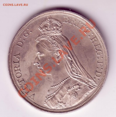 Великобритания 1 крона 1887 - Crown 1887 1