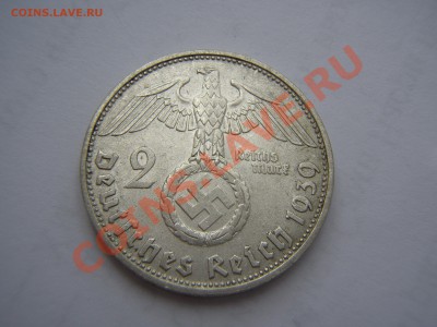 3 рейх. 2 рейхсмарки 1939 D. Серебро. До 25.08.13 - P8175613.JPG