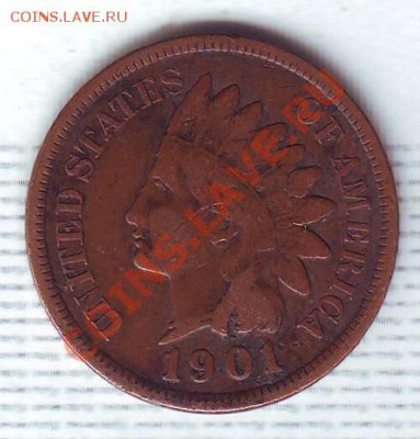 США.Цент.1901.Индеец. до 23 августа - 19010013.JPG