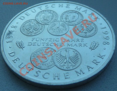 Ag,10 марок 1998 50 лет Немецкой марке до 20.08.13 22:00 мск - P1090499.JPG