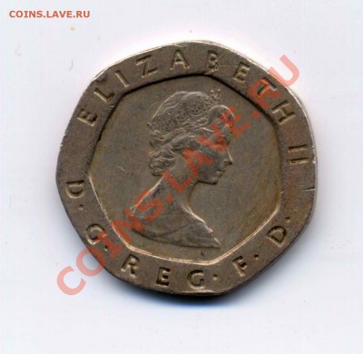 20 twenty pence  1982г.  Elizabeth 2 до 21.08.2013 - 91
