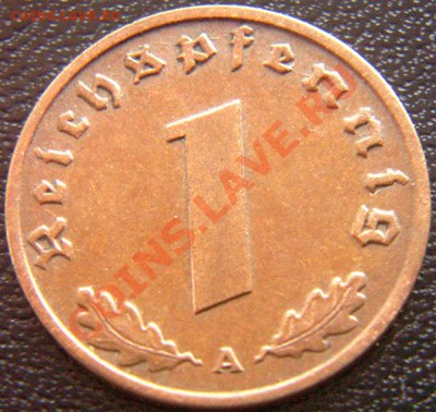 Германия (3-й Рейх)_1 рейхспфенниг 1937(А); до 19.08_22.20мс - 6218