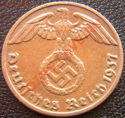Германия (3-й Рейх)_1 рейхспфенниг 1937(А); до 19.08_22.20мс - 6219