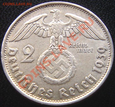 Германия (3-й Рейх)_2 рейхсмарки 1939(В); до 19.08_22.28мск - 6213