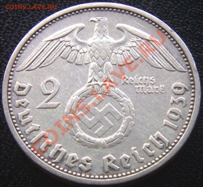 Германия (3-й Рейх)_2 рейхсмарки 1939(F); до 19.08_22.30мск - 6211