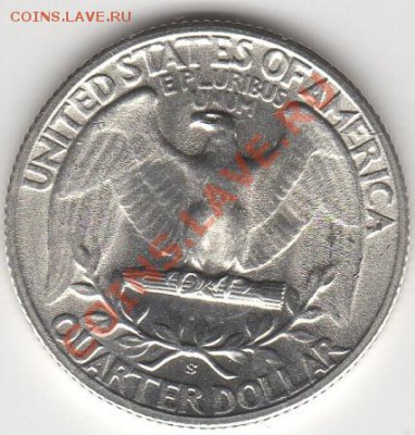 США, 25 центов, Дж.Вашингтон 1945 UNC, до 23.08.13г 22-00мск - ваш45_02