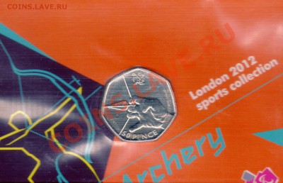 Великобритания 50 пенсов 2011 Стрельба из лука 26.08-22-6533 - img263
