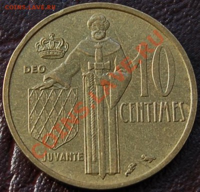 МОНАКО - 10 сантимов 1962 - до 27 августа - 069