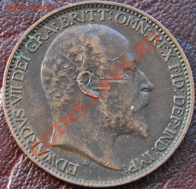 ВЕЛИКОБРИТАНИЯ - Фартинг 1904 - Эдуард VII - до 27 августа - 084