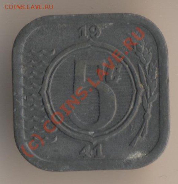 5 центов 1941 года, цинк, вес монеты 2,6 грамма, тираж - 32200000 экземпляров. - 55