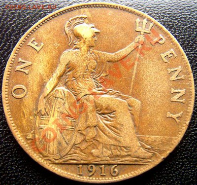 Великобритания_1 пенни 1916; до 21.08_22.06мск - 6223