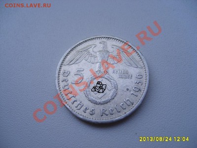 ГЕРМАНИЯ,5 РЕЙХСМАРОК 1936 А(Гинденбург,свастика,Ag)!до26.08 - S6000097.JPG
