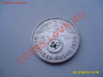 ГЕРМАНИЯ,5 РЕЙХСМАРОК 1938 J(Гинденбург,свастика,Ag)!до26.08 - S6000101.JPG