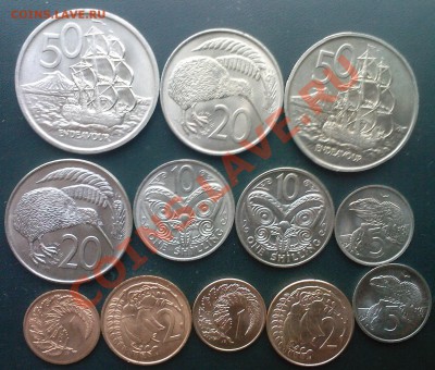 Н.ЗЕЛАНДИЯ подборка 12 монет-UNC 67-69гг.до 27.08 - 25082013