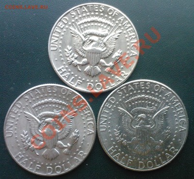 США 50 центов 1981,84,90г. двор Р до 27.08 - 25082013(013)