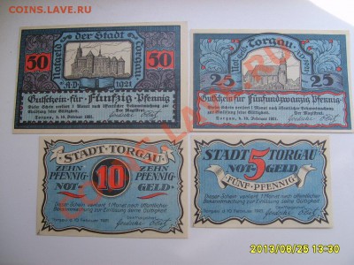 TORGAU,50+25+10+5 ПФЕННИГОВ 1921(Красный)!!до28.08.2013 - S6000175.JPG