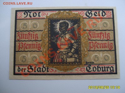 COBURG,50 ПФЕННИГОВ 1919г(нотгельд,почти пресс)!!до 28.08. - S6000152.JPG