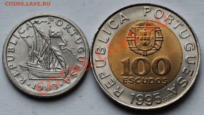 2 эскудо - 1983. 100 эскудо - 1995 - 2