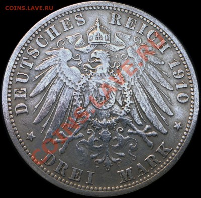 Y75 Ag Пруссия 3 марки 1910A до 01.09 в 22°° - Y75 3 rm 1910_2
