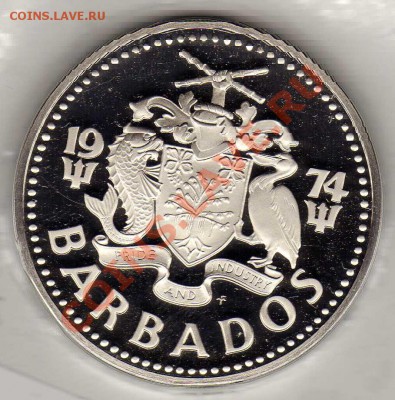 Барбадос 2 доллара 1974 Рыбки до 02.09.13 в 22.00мск (6294) - img666