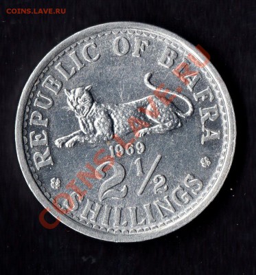 монеты биафры - biafra-nigeria-aluminum-two-shilling-six-pence-1969-gvf-wo126-3283-p
