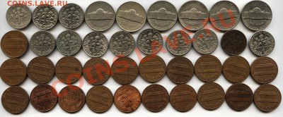 США,1,5,10 центов -39 шт  до 31.08   22,00 - 009