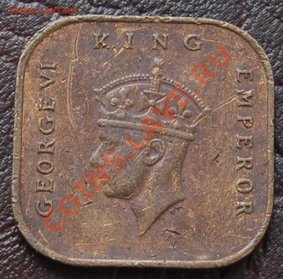 БРИТАНСКАЯ МАЛАЙЯ - 1 цент 1945 - Георг VI - до 2 сентября - 583